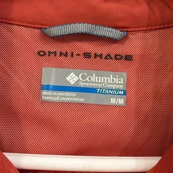 [M]Columbia Titanium Omni-Shade Orange Outdoor/Hiking Button Down  Shirt - Picture 2 of 12